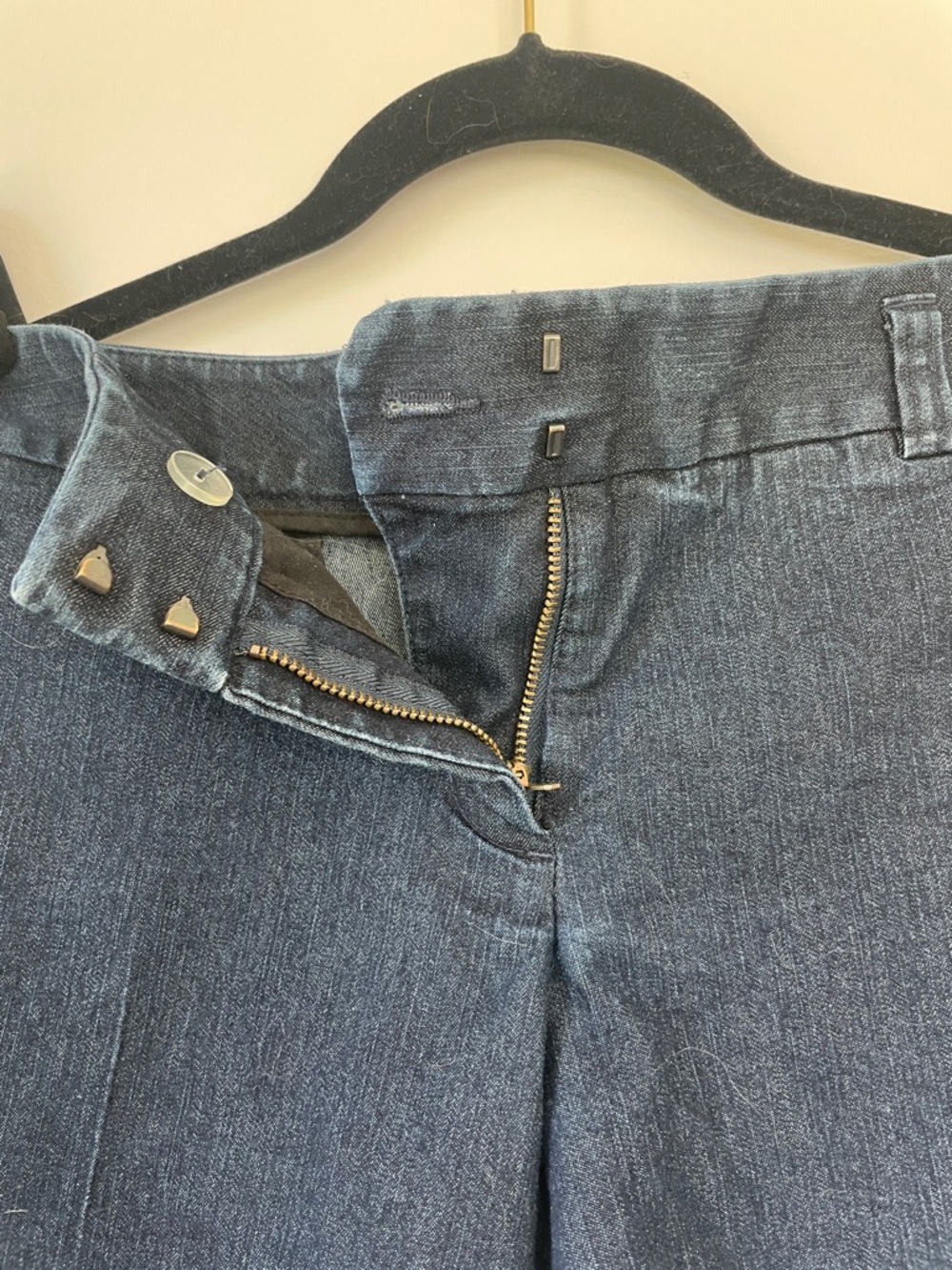 Express Dark Denim Cuffed Jean Shorts - Picture 3 of 7
